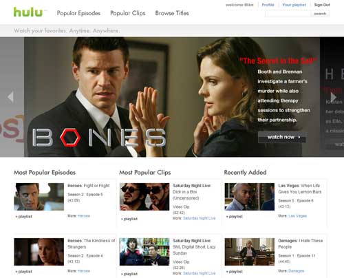 Hulu.com The Big Launch Youtube Killer