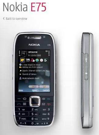 Nokia E75 Black