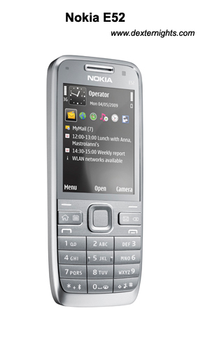 Nokia E52 metallic silver 