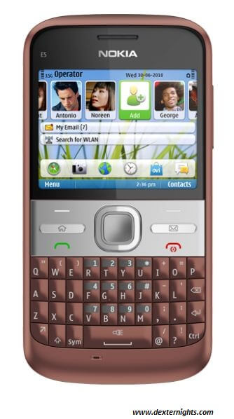 Nokia E5 front view